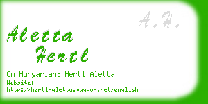aletta hertl business card